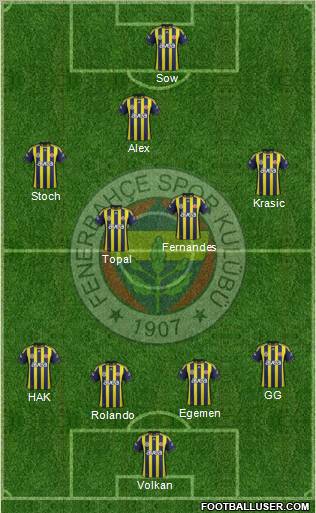 Fenerbahçe SK Formation 2012