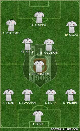 Besiktas JK Formation 2012