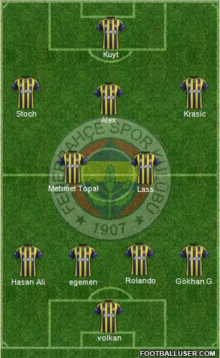 Fenerbahçe SK Formation 2012