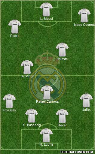 Real Madrid C.F. Formation 2012