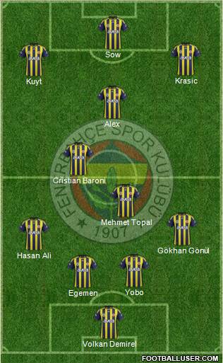 Fenerbahçe SK Formation 2012