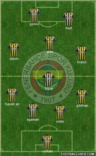 Fenerbahçe SK Formation 2012