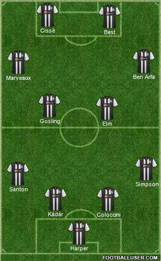 Newcastle United Formation 2012