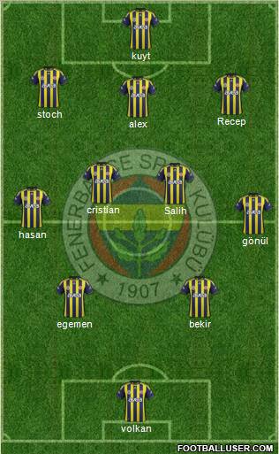 Fenerbahçe SK Formation 2012