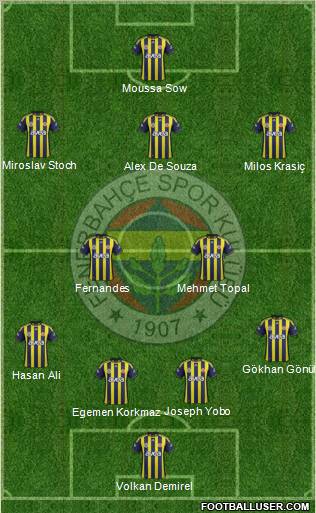 Fenerbahçe SK Formation 2012