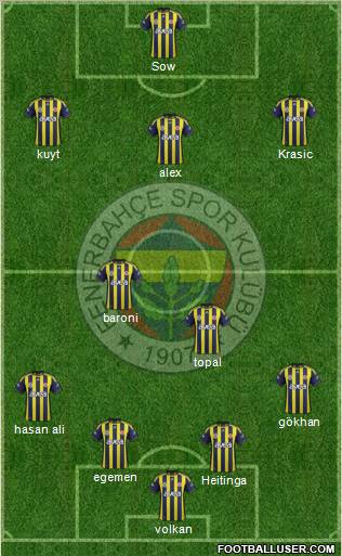 Fenerbahçe SK Formation 2012