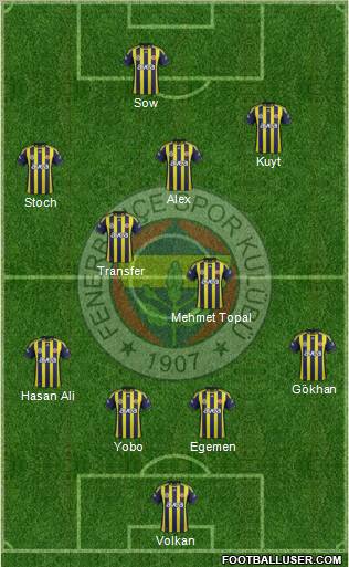 Fenerbahçe SK Formation 2012