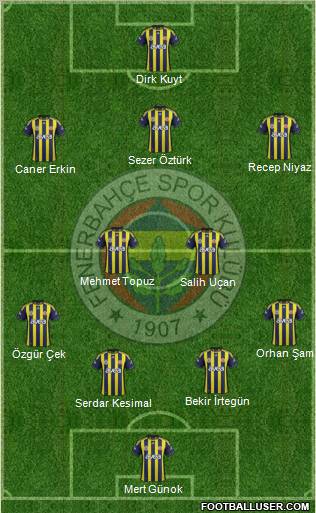 Fenerbahçe SK Formation 2012