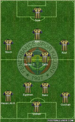 Fenerbahçe SK Formation 2012