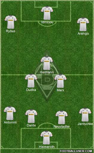 Borussia Mönchengladbach Formation 2012