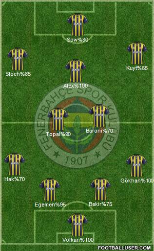 Fenerbahçe SK Formation 2012