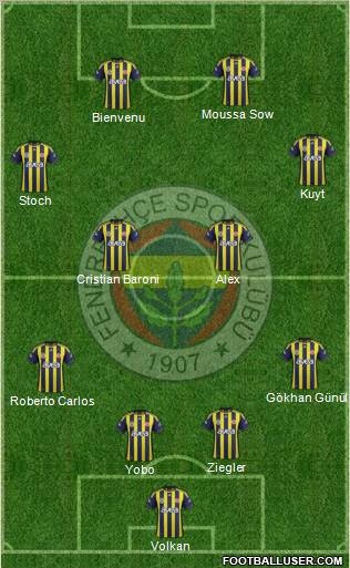 Fenerbahçe SK Formation 2012