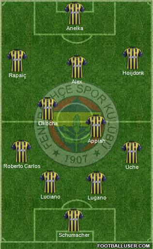 Fenerbahçe SK Formation 2012