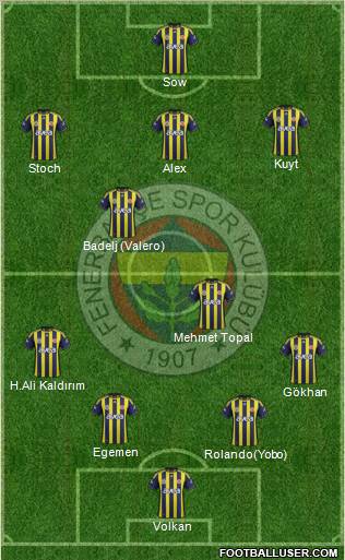 Fenerbahçe SK Formation 2012