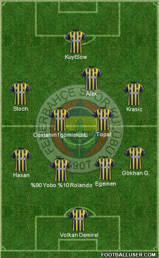 Fenerbahçe SK Formation 2012