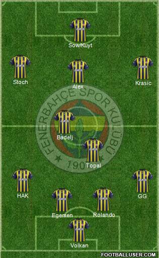 Fenerbahçe SK Formation 2012