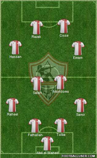 Zamalek Sporting Club Formation 2012