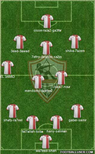 Zamalek Sporting Club Formation 2012