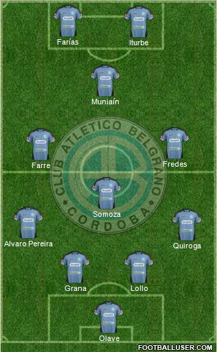 Belgrano de Córdoba Formation 2012