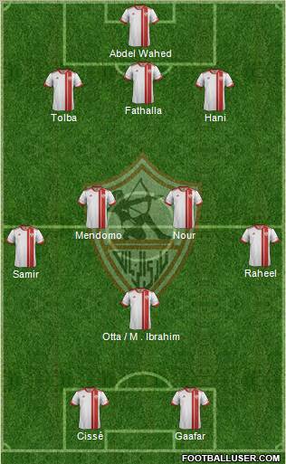 Zamalek Sporting Club Formation 2012