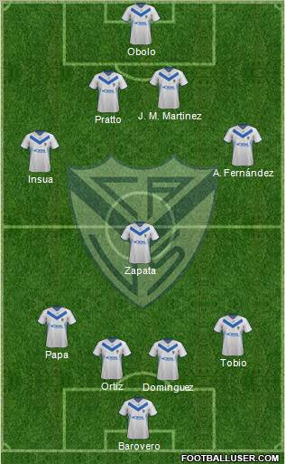 Vélez Sarsfield Formation 2012