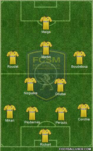 FC Sochaux-Montbéliard Formation 2012