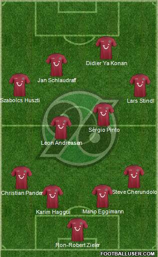 Hannover 96 Formation 2012