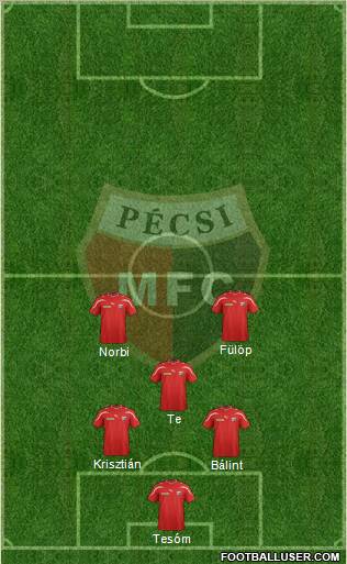 Pécsi Mecsek FC Formation 2012