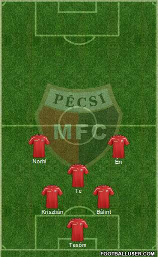 Pécsi Mecsek FC Formation 2012