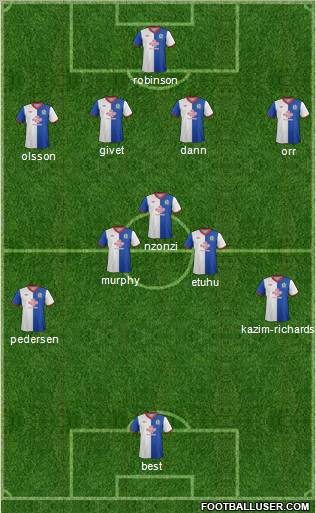 Blackburn Rovers Formation 2012