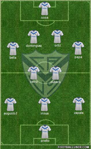 Vélez Sarsfield Formation 2012