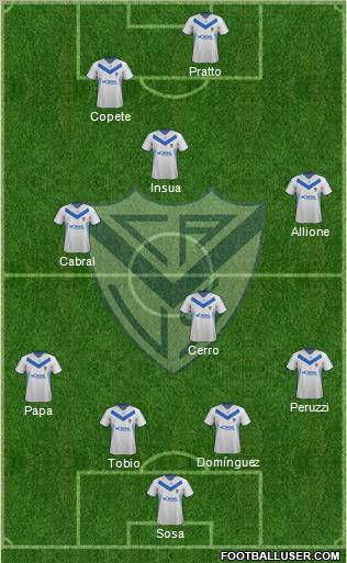 Vélez Sarsfield Formation 2012