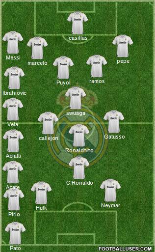 Real Madrid C.F. Formation 2012