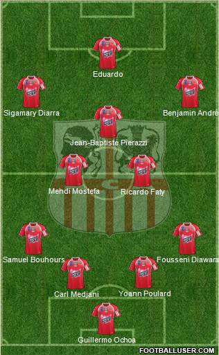 Athletic Club Ajaccien Football Formation 2012