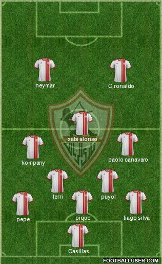 Zamalek Sporting Club Formation 2012