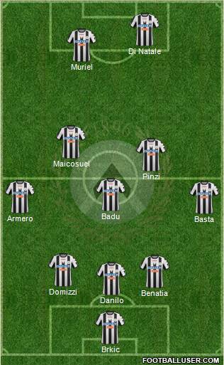 Udinese Formation 2012