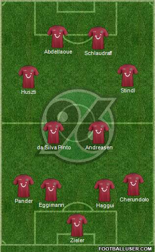 Hannover 96 Formation 2012