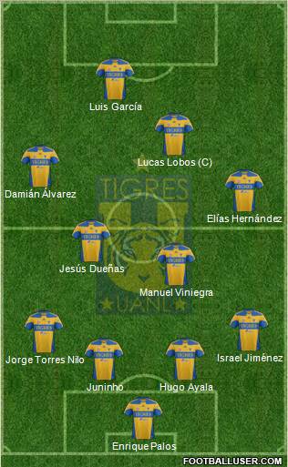 Club Universitario de Nuevo León Formation 2012