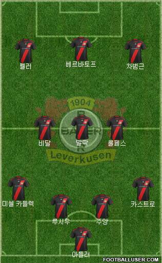 Bayer 04 Leverkusen Formation 2012