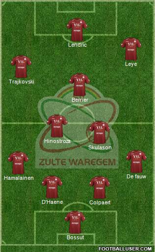 SV Zulte Waregem Formation 2012