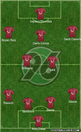 Hannover 96 Formation 2012