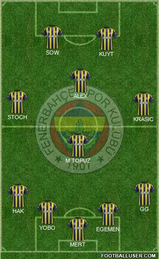 Fenerbahçe SK Formation 2012