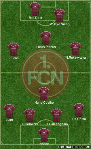 1.FC Nürnberg Formation 2012