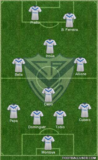 Vélez Sarsfield Formation 2012