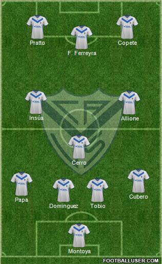 Vélez Sarsfield Formation 2012