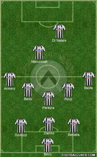 Udinese Formation 2012