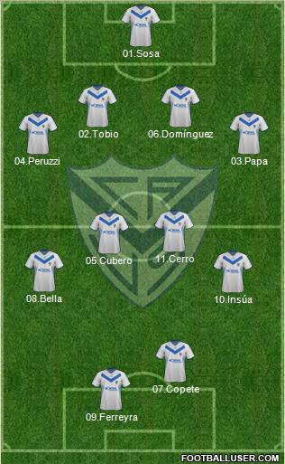 Vélez Sarsfield Formation 2012