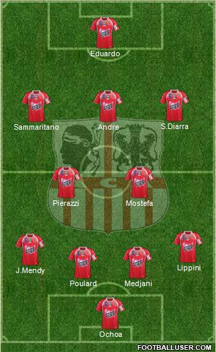 Athletic Club Ajaccien Football Formation 2012