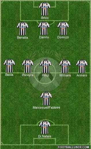 Udinese Formation 2012