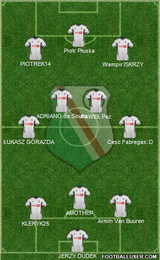 Legia Warszawa Formation 2012